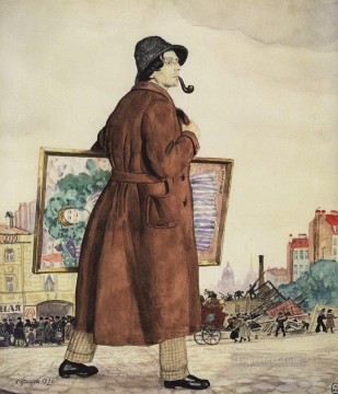 イサーク・ブロツキーの肖像画 1920年 ボリス・ミハイロヴィチ・クストーディエフ Oil Paintings